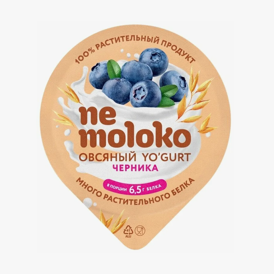 Йогурт Не молоко Черника 130г Йогурт Не молоко Черника 130г — изображение 1