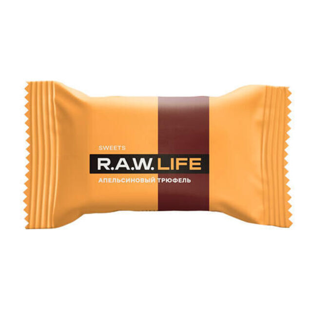 Конфета Апельсиновый трюфель 18гр RAW Конфета Апельсиновый трюфель 18гр RAW — изображение 1