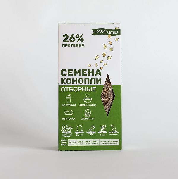 Ядра семян конопли отборные 250гр KONOPLEKTIKA Ядра семян конопли отборные 250гр KONOPLEKTIKA — изображение 1